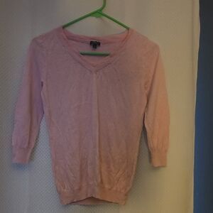 Talbots Light Pink V-Neck Sweater